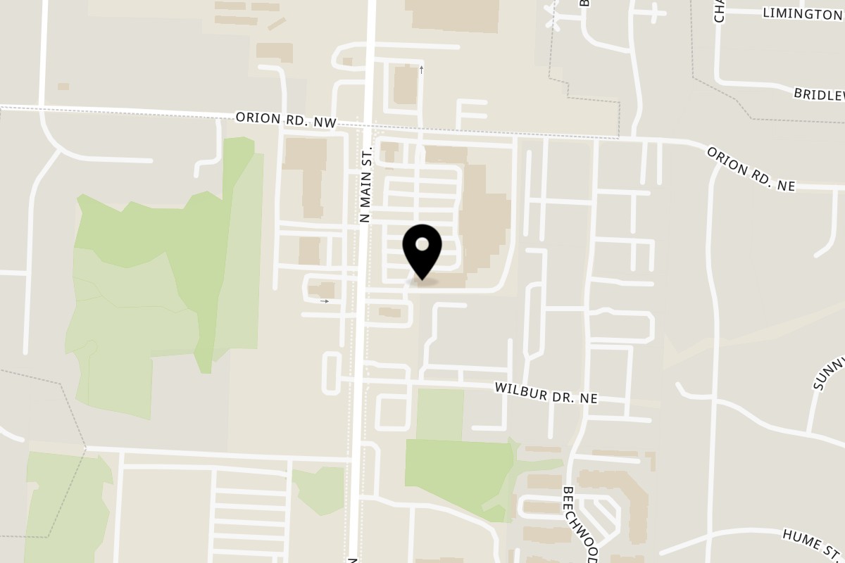Map showing the location of Phở Lee's on 1664 N Main St Ste 26 in North Canton